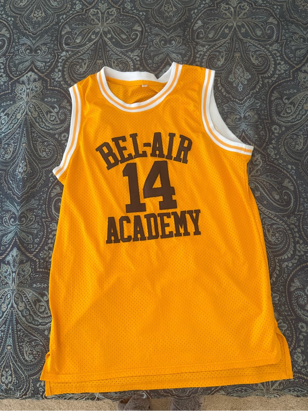 Bel-Air Academy Yellow Basketball Jersey Top